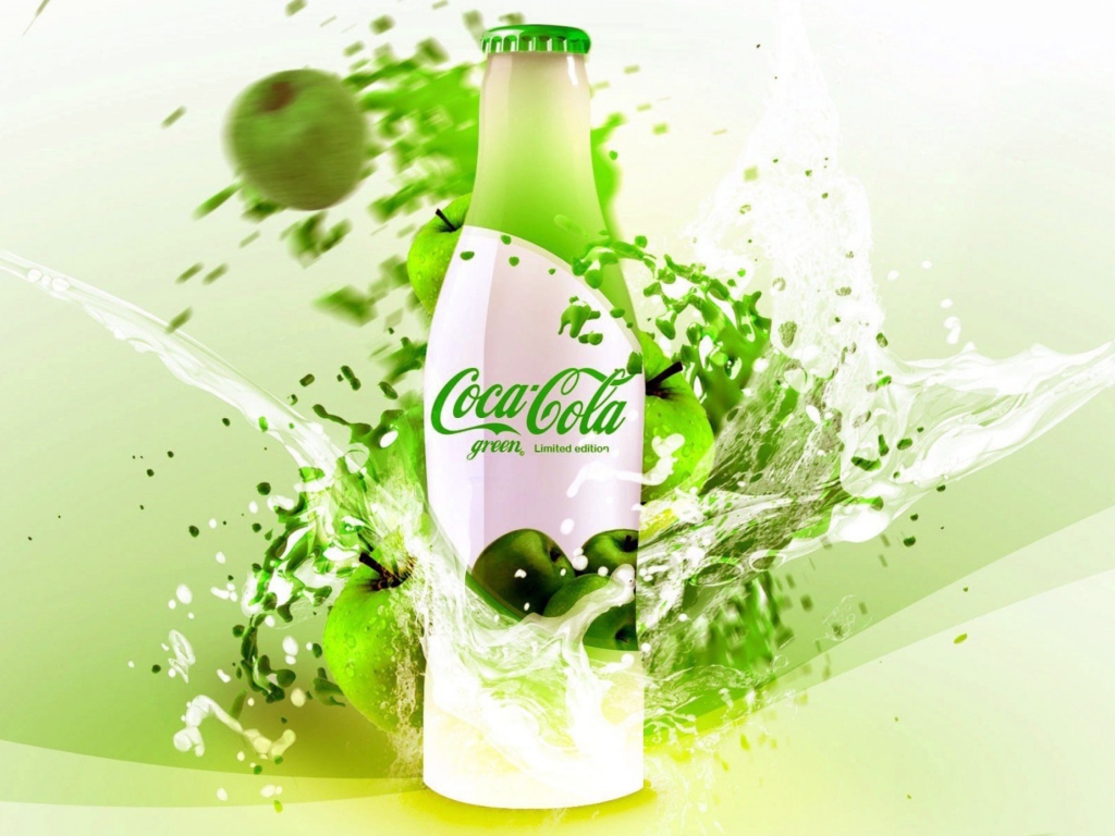 Обои Coca Cola Apple Flavor 1024x768