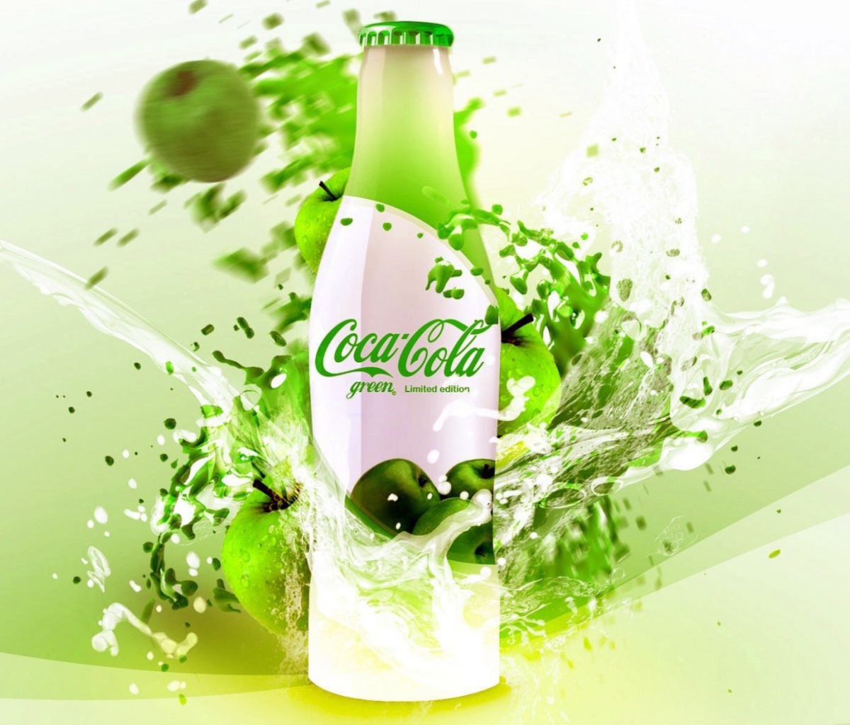 Fondo de pantalla Coca Cola Apple Flavor 1200x1024