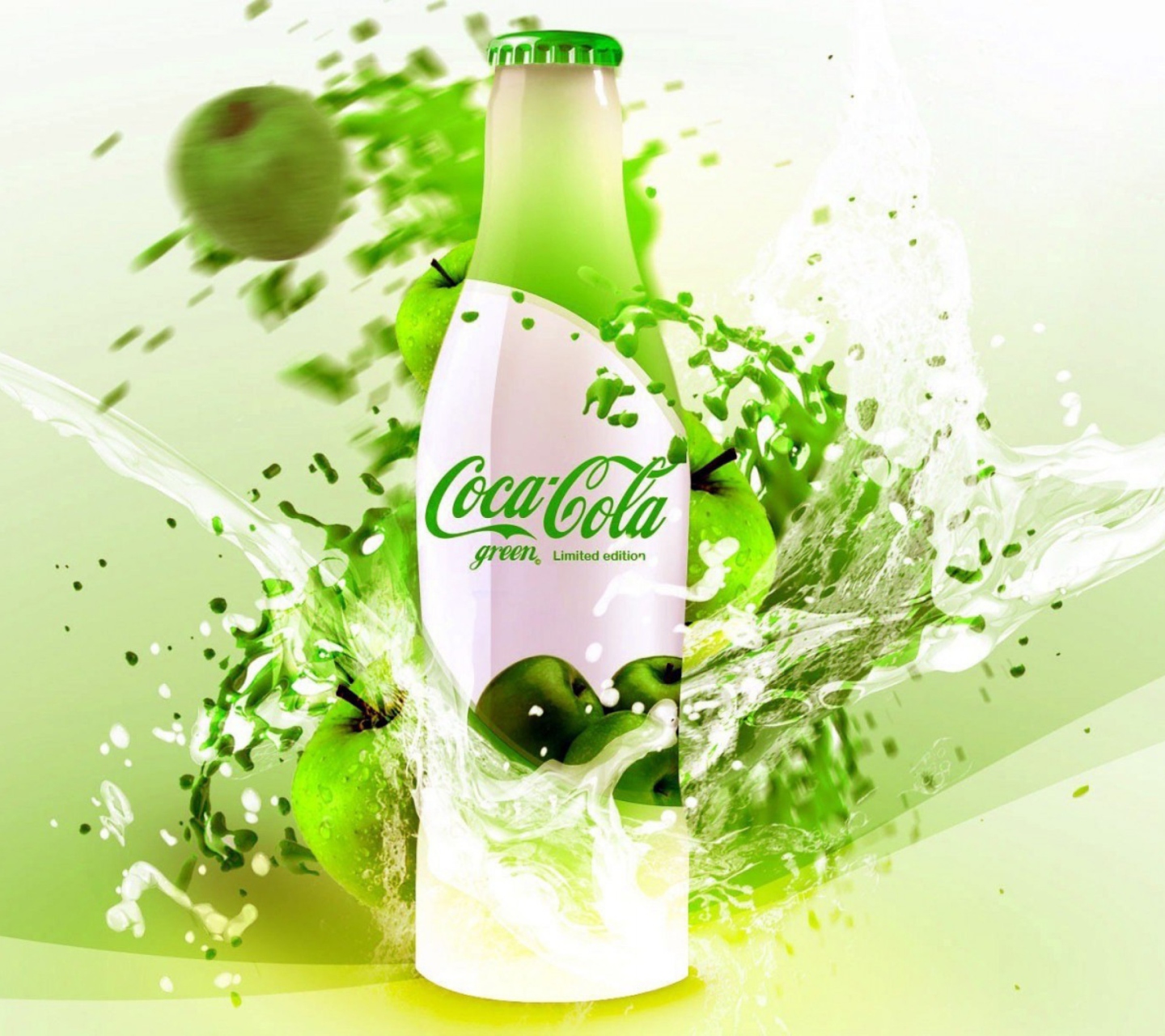 Fondo de pantalla Coca Cola Apple Flavor 1440x1280