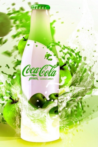 Fondo de pantalla Coca Cola Apple Flavor 320x480