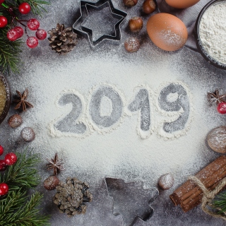 Kostenloses New Year Decor 2019 Wallpaper für 1024x1024