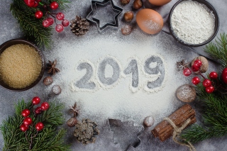 New Year Decor 2019 papel de parede para celular para 176x144