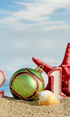 New Year 2016 Beach Theme screenshot #1 240x400