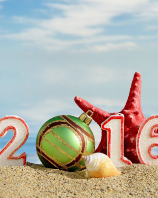 New Year 2016 Beach Theme - Obrázkek zdarma pro Nokia C-Series