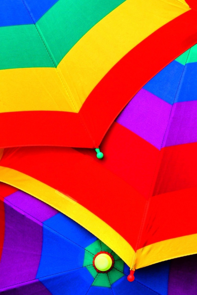 Das Colourful Umbrella Wallpaper 640x960