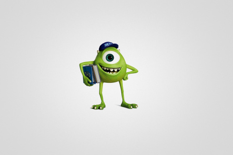 Das Monsters University, Mike Wazowski Wallpaper 480x320