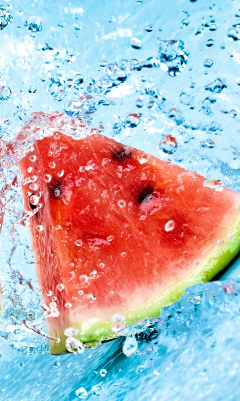 Watermelon In Water wallpaper 480x800