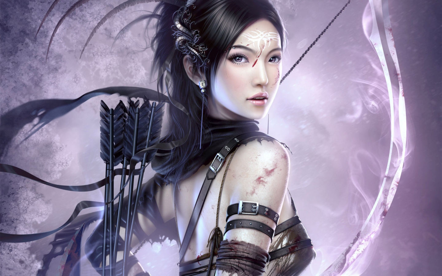 Das Fantasy Archer Girl Wallpaper 1440x900