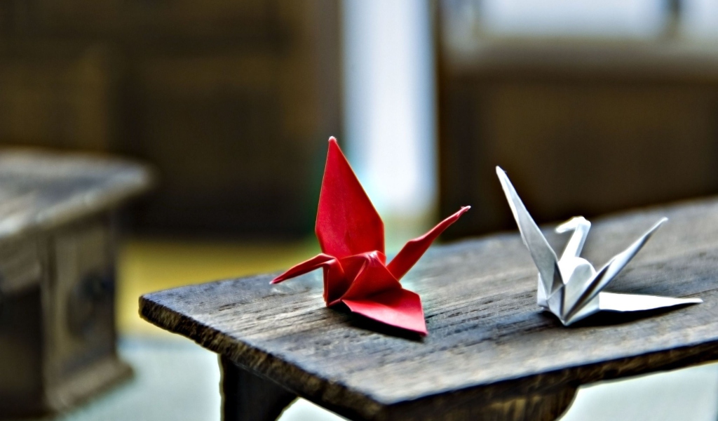 Screenshot №1 pro téma Paper Origami Bird 1024x600