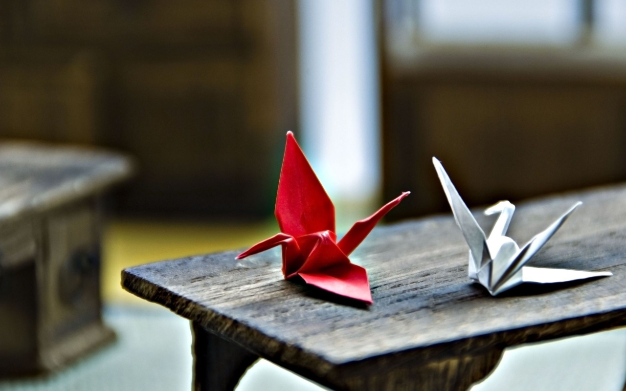 Screenshot №1 pro téma Paper Origami Bird 1280x800