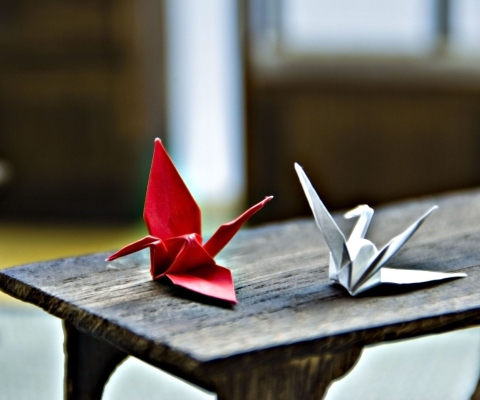 Screenshot №1 pro téma Paper Origami Bird 480x400