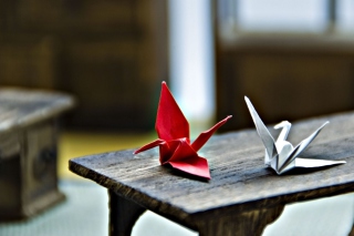 Paper Origami Bird - Obrázkek zdarma pro 320x240