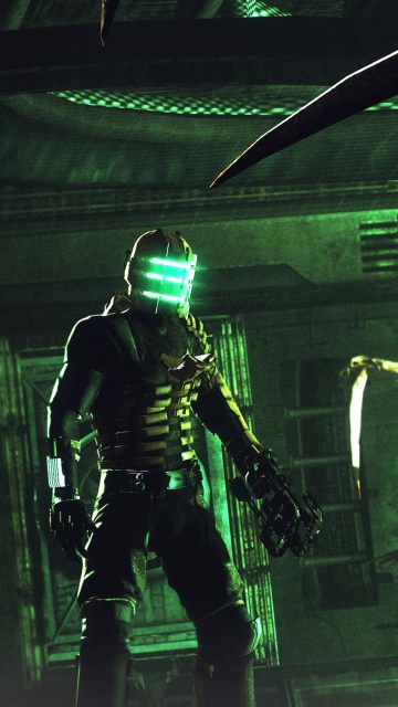 Isaac Clarke in Dead Space battle Necromorphs screenshot #1 360x640