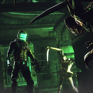 Isaac Clarke in Dead Space battle Necromorphs - Obrázkek zdarma pro 208x208