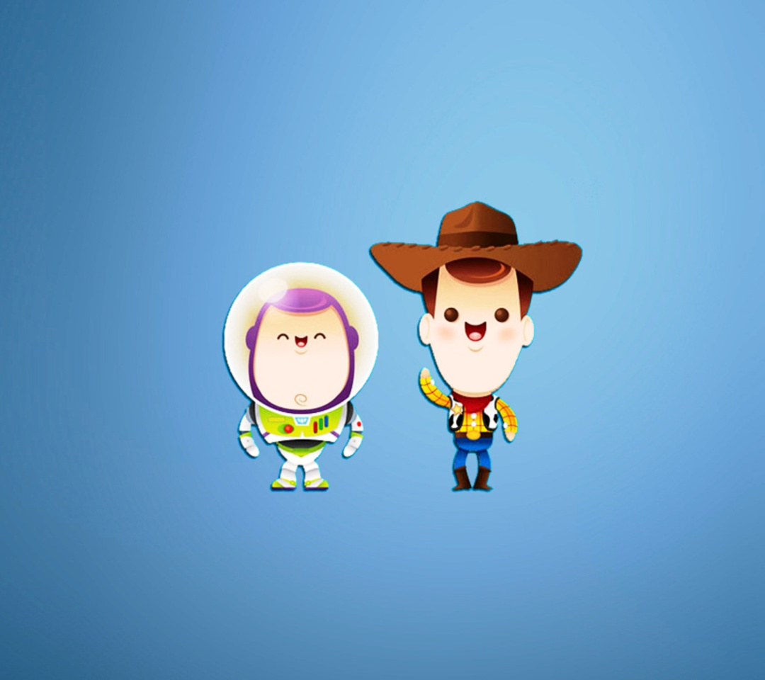 Buzz and Woody in Toy Story wallpaper 1080x960
