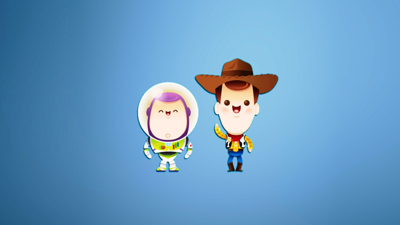 Fondo de pantalla Buzz and Woody in Toy Story 1280x720