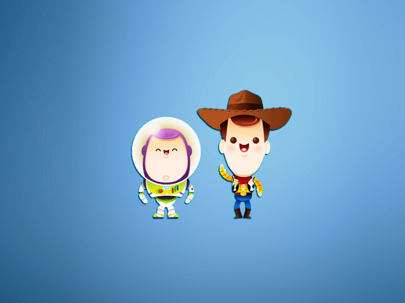 Buzz and Woody in Toy Story wallpaper 1400x1050