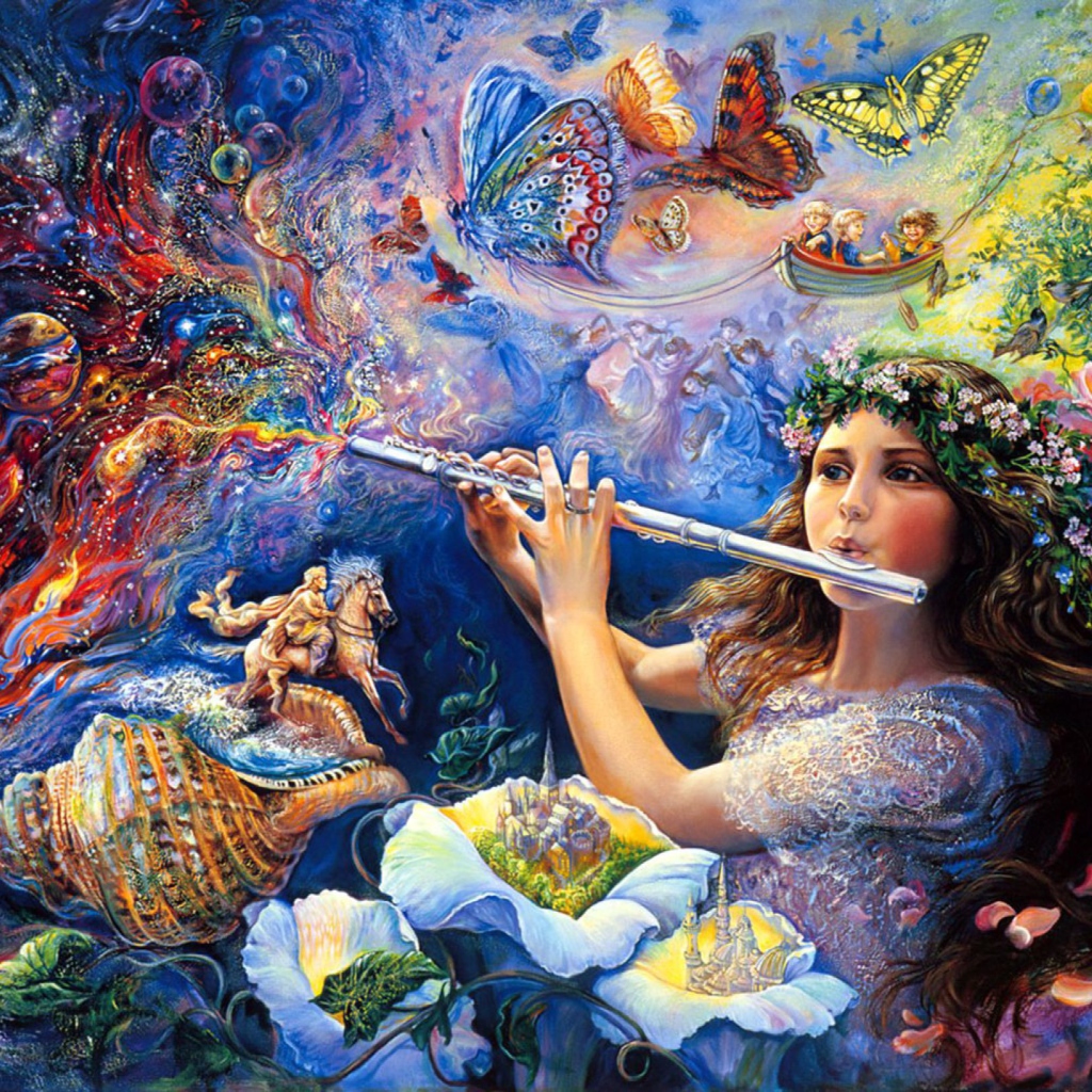 Screenshot №1 pro téma Josephine Wall Paintings - Enchanted Flute 1024x1024