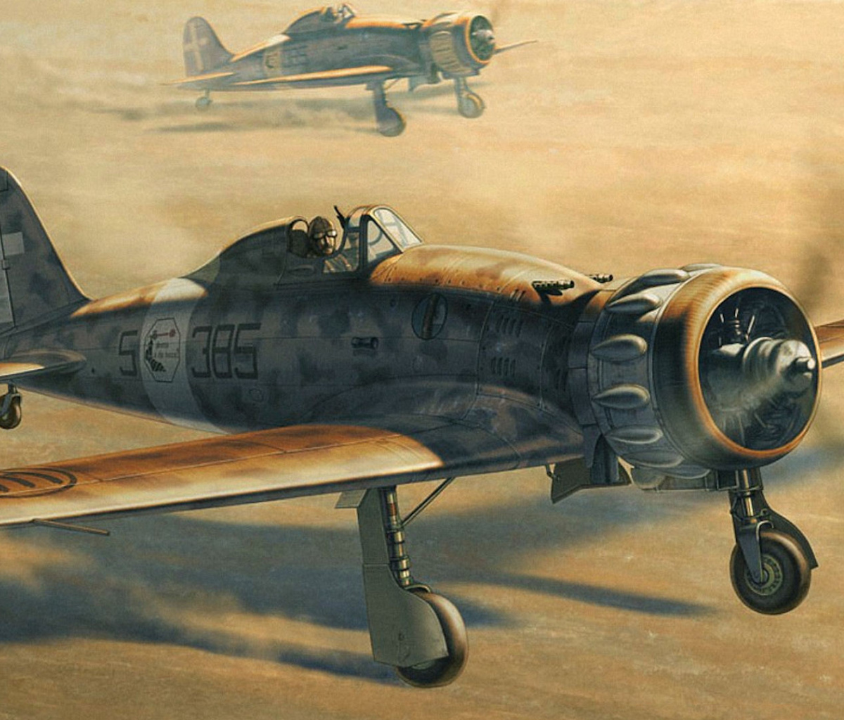 Обои Macchi C.200 - World War II fighter aircraft 1200x1024