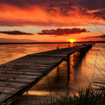 Fondo de pantalla Stunning Sunset in Sweden 208x208