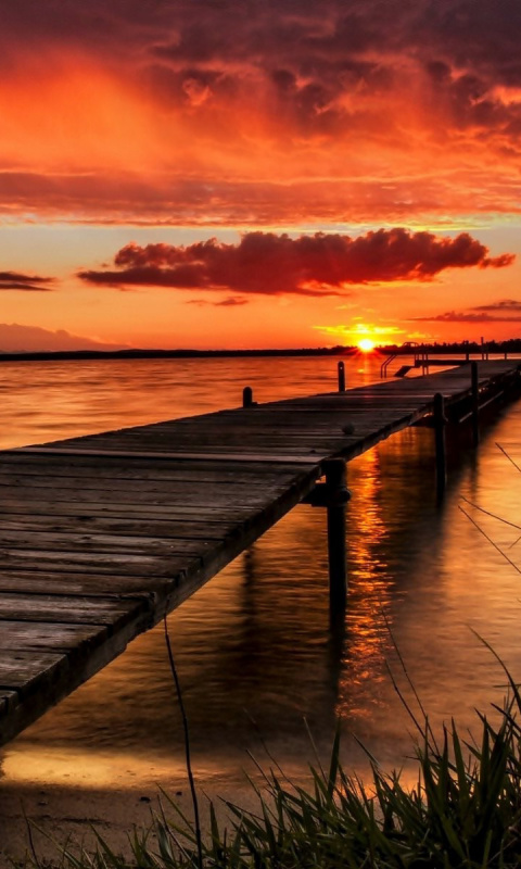 Das Stunning Sunset in Sweden Wallpaper 480x800