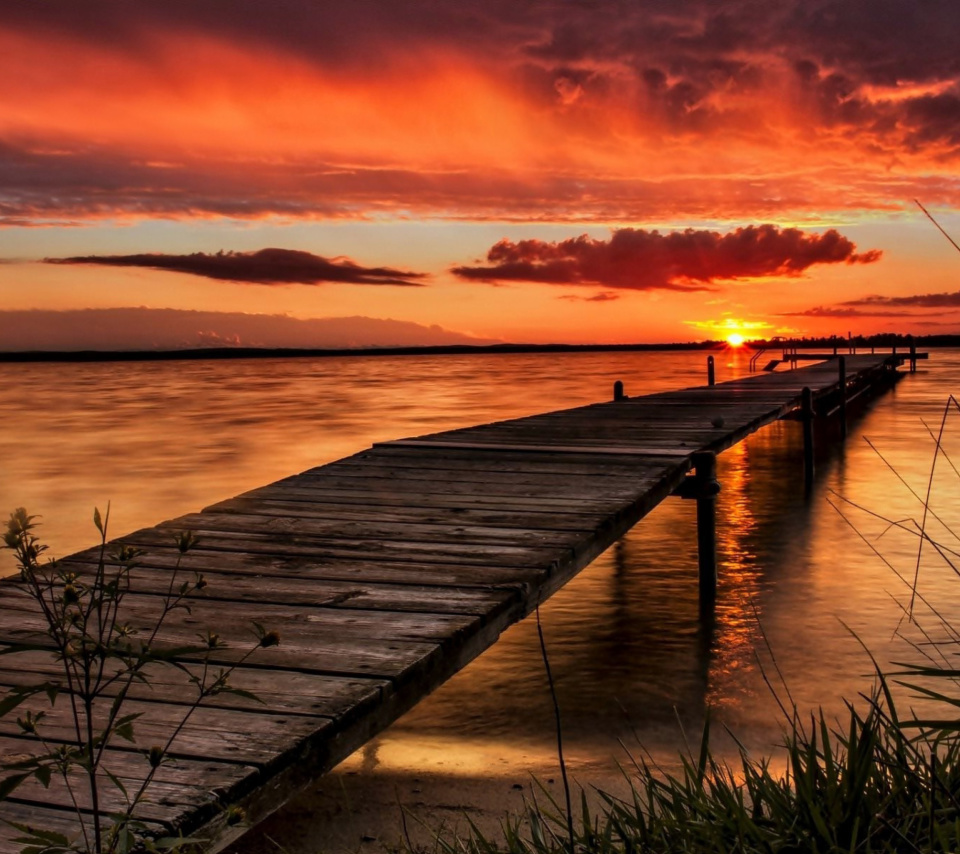 Das Stunning Sunset in Sweden Wallpaper 960x854