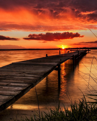 Stunning Sunset in Sweden sfondi gratuiti per 128x160