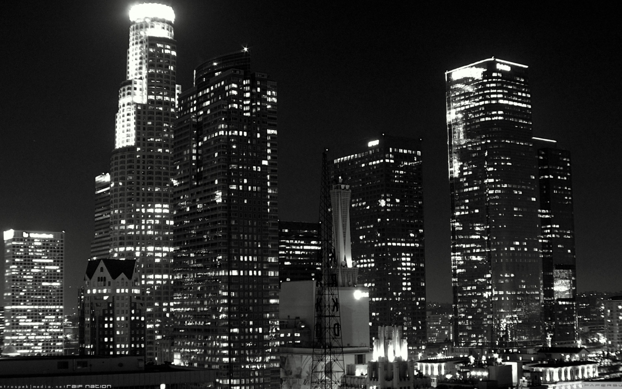 Screenshot №1 pro téma Los Angeles Black And White 1280x800
