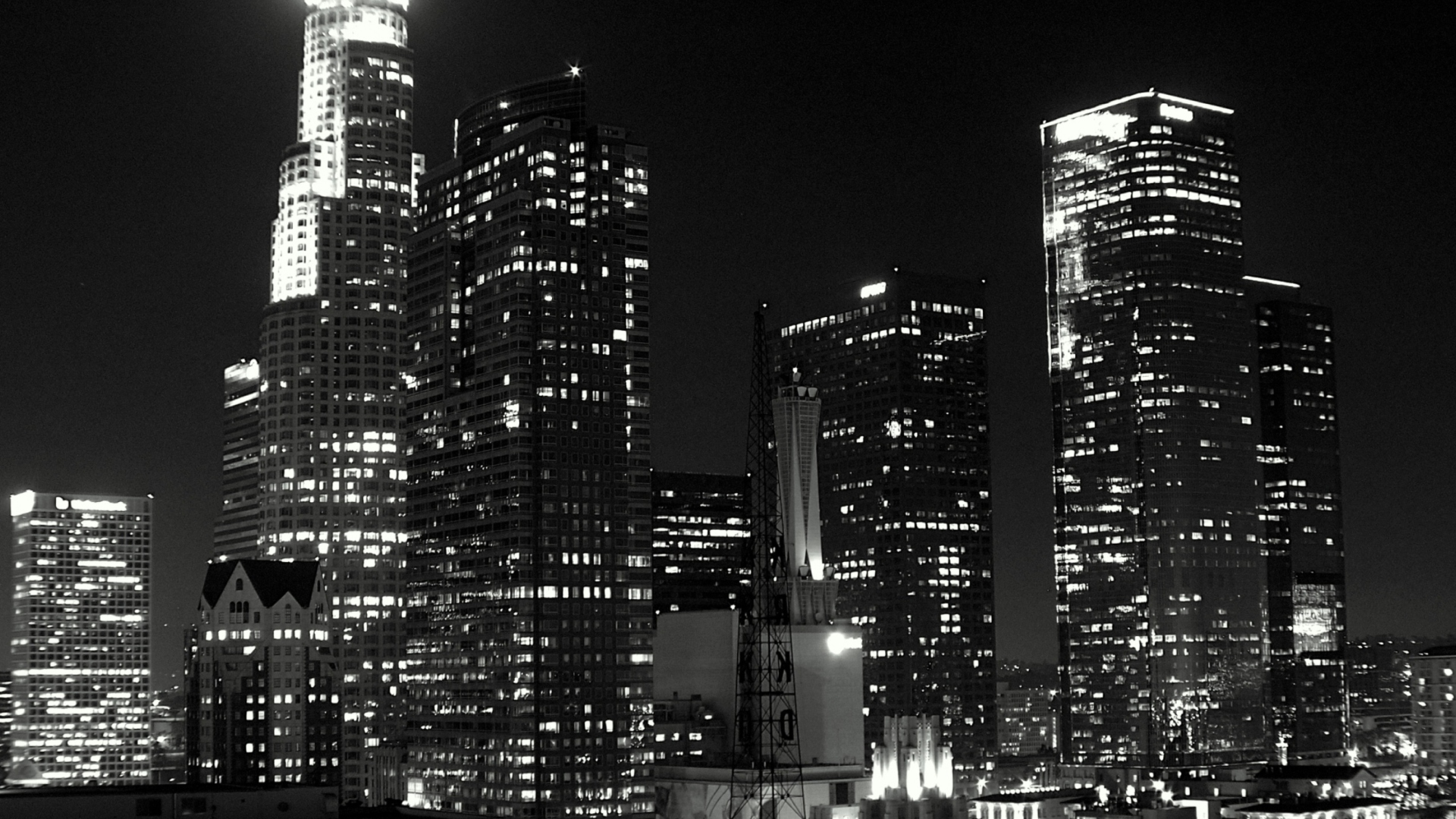 Screenshot №1 pro téma Los Angeles Black And White 1920x1080