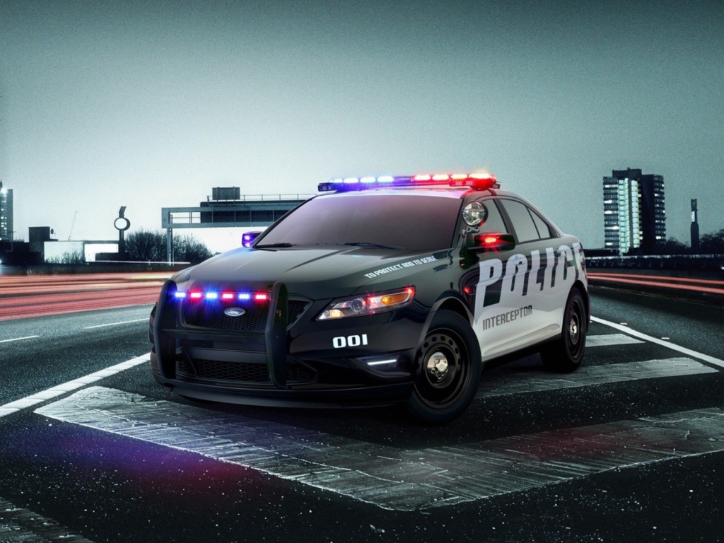 Das Ford Police Car Wallpaper 1024x768