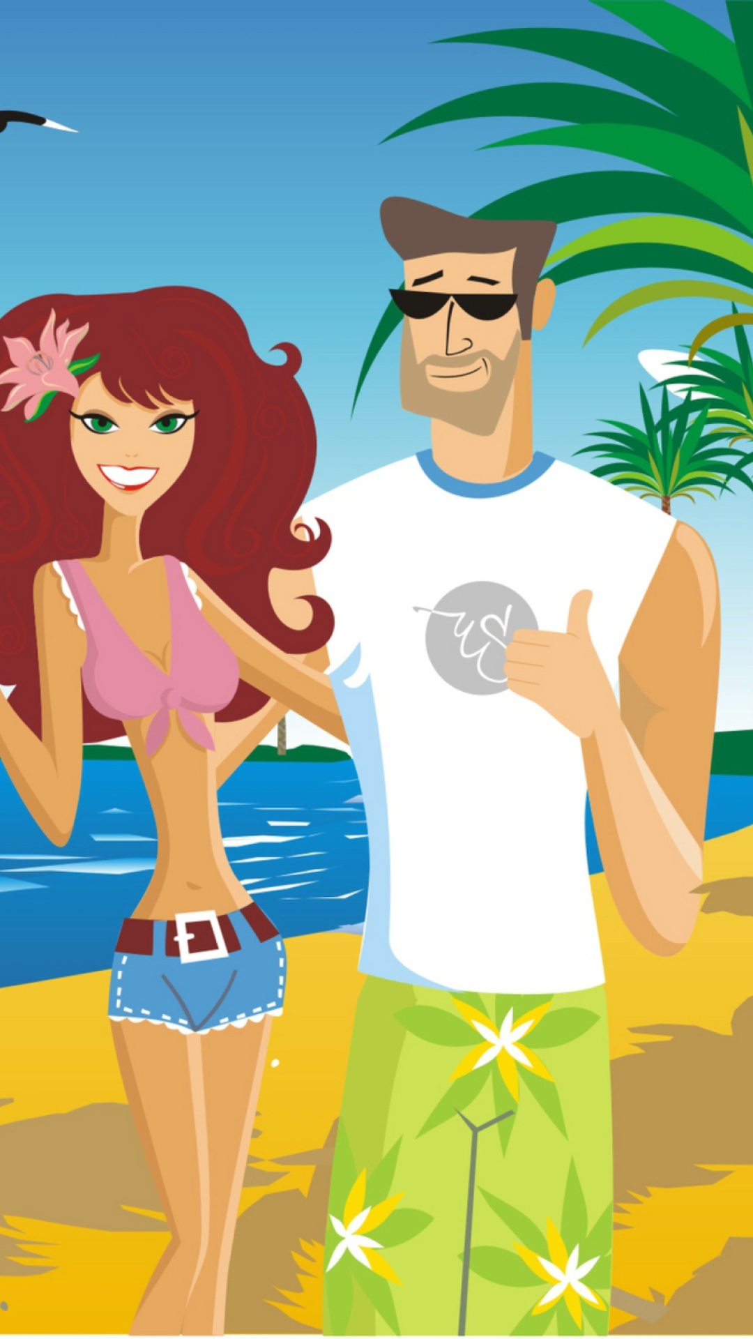 Screenshot №1 pro téma Love On The Beach 1080x1920