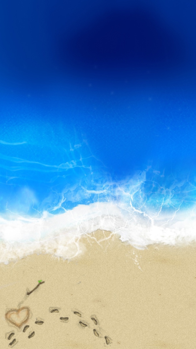 Das Love On The Beach Wallpaper 640x1136