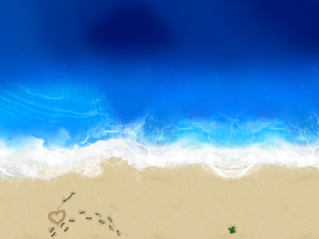 Love On The Beach wallpaper 640x480