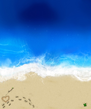 Love On The Beach - Obrázkek zdarma pro iPhone 4S