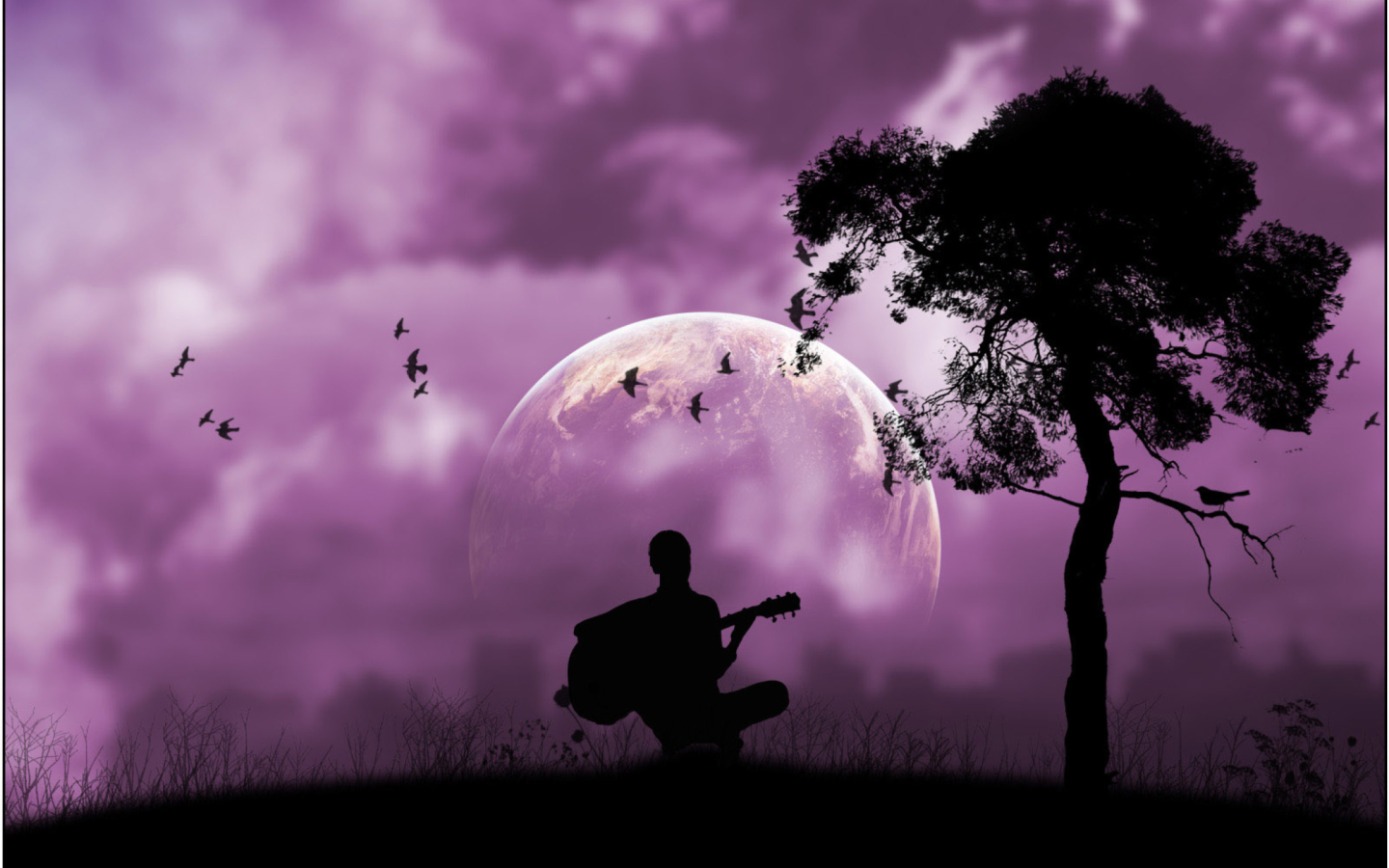 Screenshot №1 pro téma Purple Serenade 1440x900