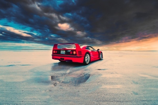 Red Ferrari F40 Rear Angle - Obrázkek zdarma 