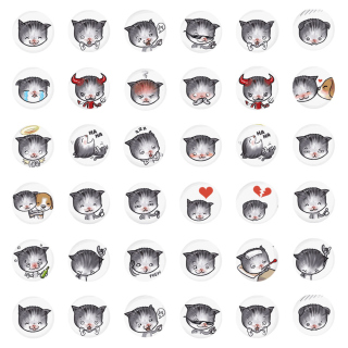 Kostenloses Funny Cat Drawings Wallpaper für 128x128