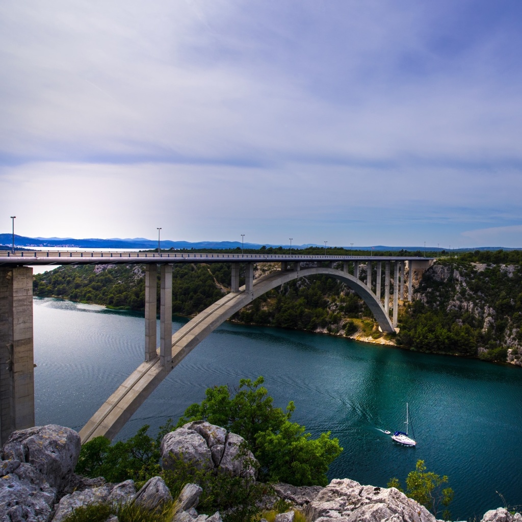 Fondo de pantalla Krka River Croatia 1024x1024