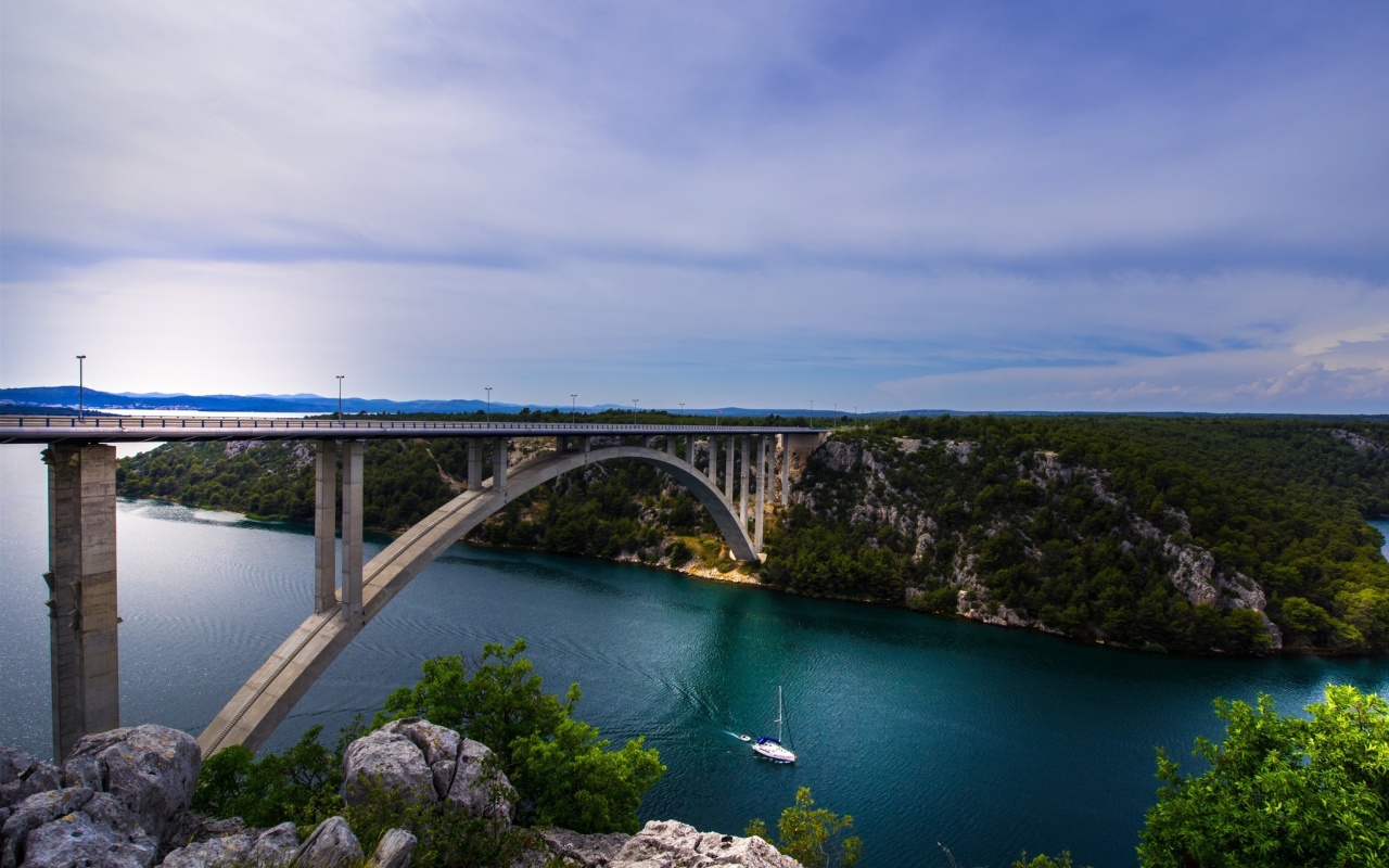 Das Krka River Croatia Wallpaper 1280x800