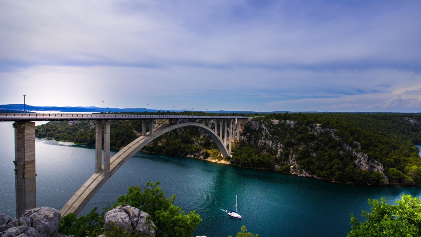 Krka River Croatia screenshot #1 1366x768