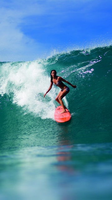 Fondo de pantalla Big Waves Surfing 360x640