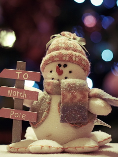 Screenshot №1 pro téma Holiday Snowman 240x320