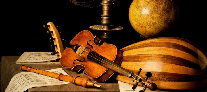 Still life with violin and flute screenshot #1 720x320