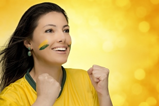 Brazil FIFA Football Cheerleader Background for Android, iPhone and iPad