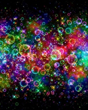 Rainbow Bubbles wallpaper 176x220
