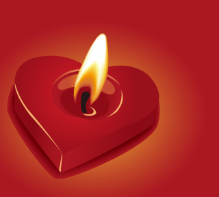Kostenloses Heart Shaped Candle Wallpaper für iPad 2