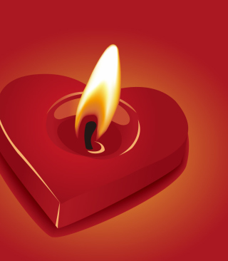 Heart Shaped Candle - Obrázkek zdarma pro 128x160