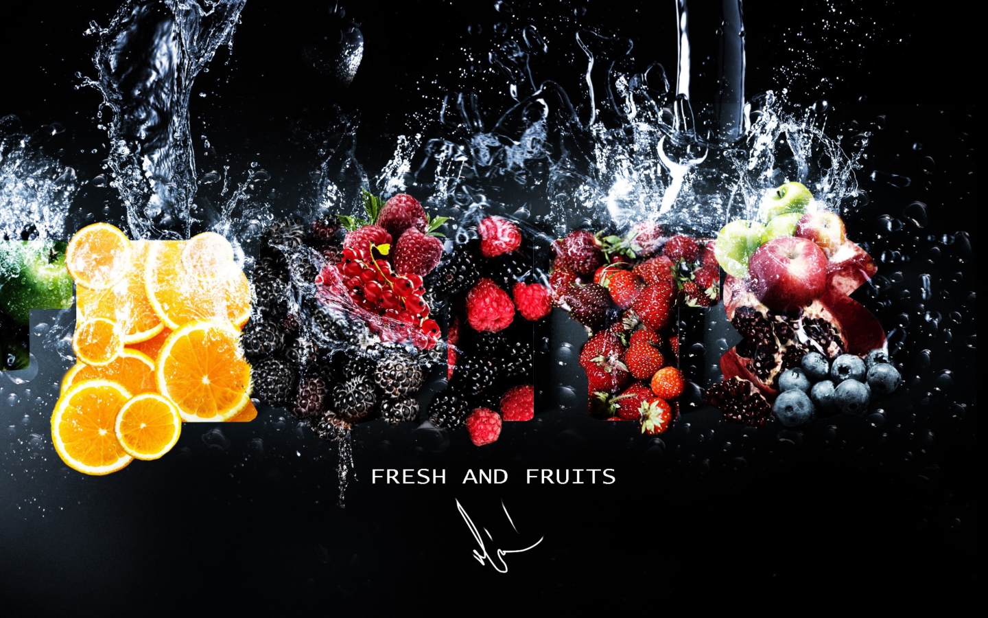 Das Fresh Fruits Wallpaper 1440x900
