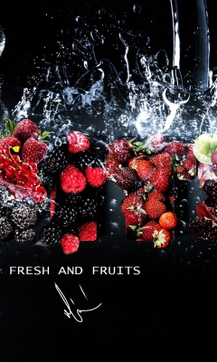 Das Fresh Fruits Wallpaper 240x400