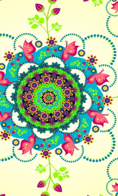 Screenshot №1 pro téma Mandala Flowers 240x400